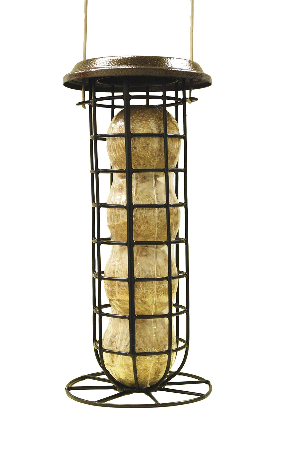 Suet Ball & Bird Feeder Combo | Durable Powder-Coated Steel Design Attracts Birds | Includes 4 Peanut-Blend Suet Balls