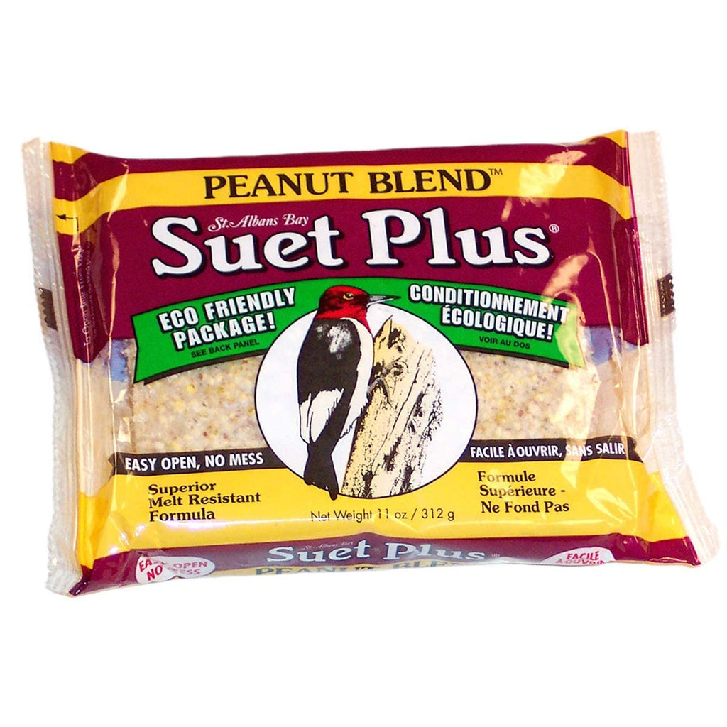 Wildlife Sciences Window Suet Feeder Cage Suet Cake Combo for Wild Birds | includes 1 Window Feeder and 11 ounce Peanut Suet Cake