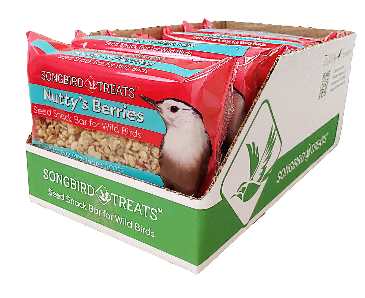 Songbird Treats Seed Bars | 8 Pack of 1.75-2 lb Bird Seed Cakes for Wild Birds