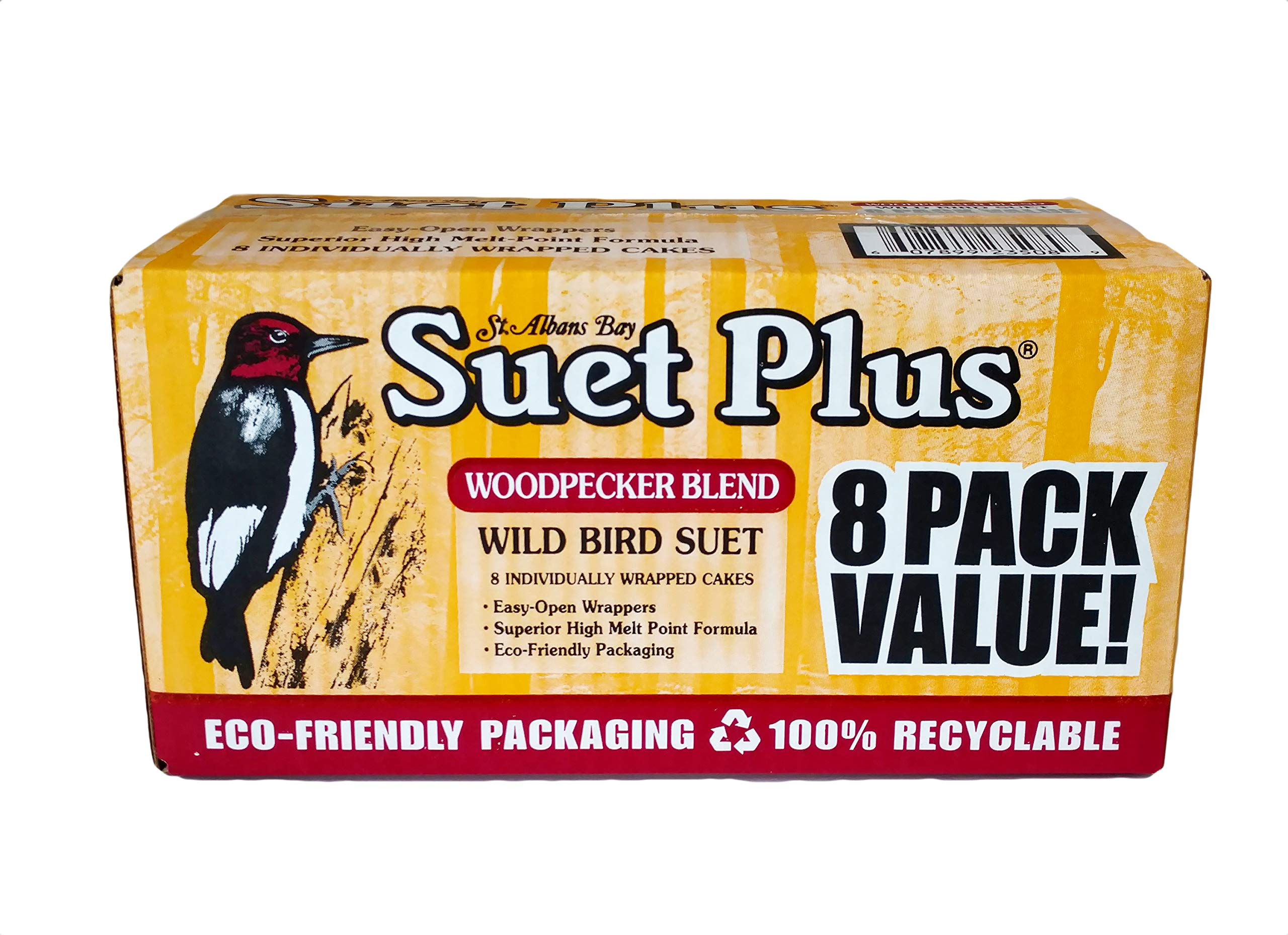 ST. ALBANS BAY SUET PLUS Suet Cake 15 Pack | 11 oz. Suet Cakes for Wild Birds|