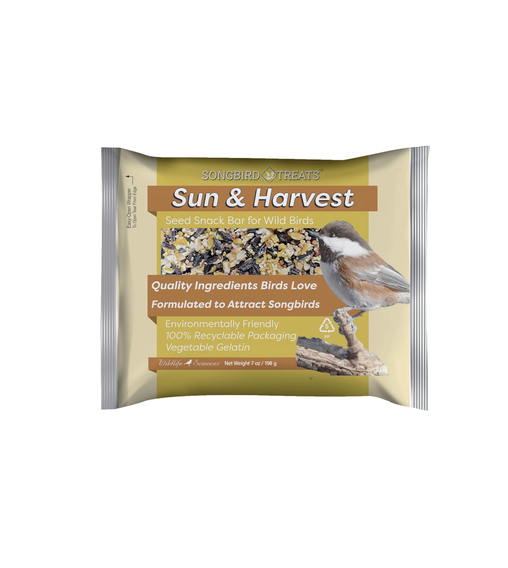 Wildlife Sciences Songbird Treats Seed Bars | 12 Pack of 8 oz Bird Seed Cakes for Wild Birds