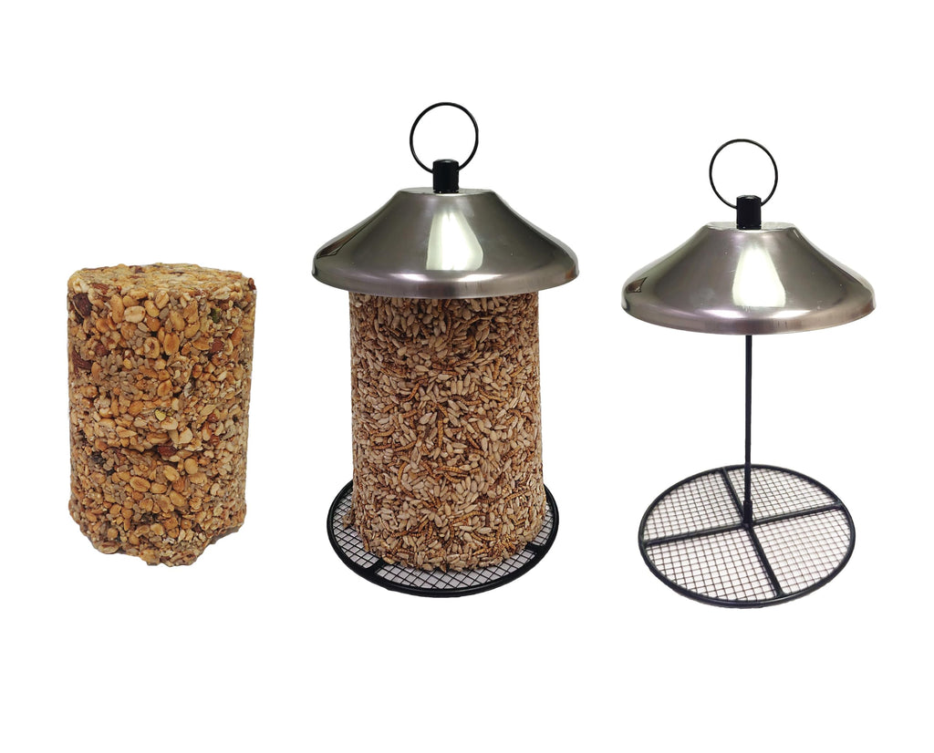 Wildlife Sciences Songbird Treats Seed Tower 2 Packs | Bundle of 2 | 1.5-2 lb Seed Log Towers for Wild Birds