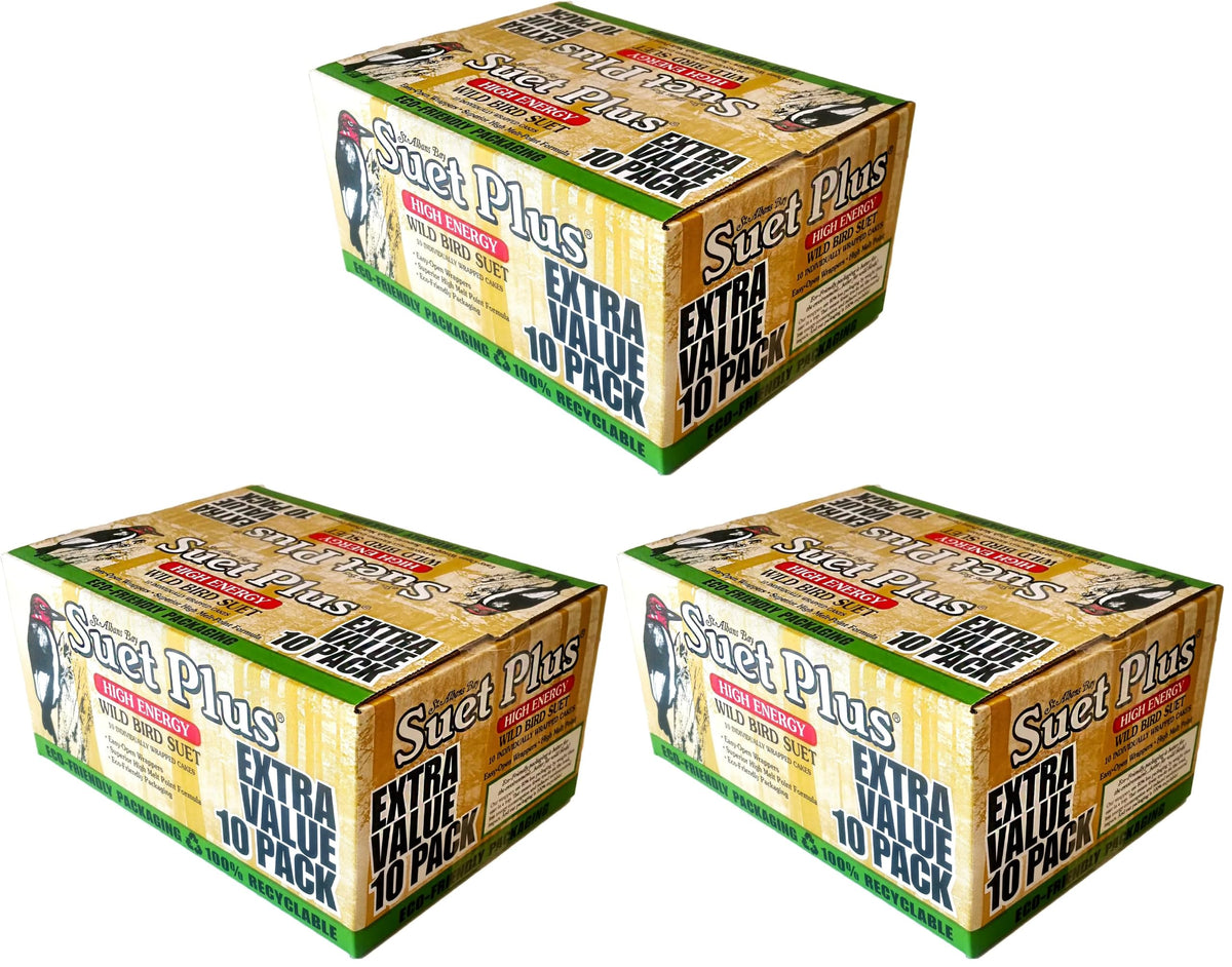 ST. ALBANS BAY SUET PLUS Suet Cake 15 Pack | 11 oz. Suet Cakes for Wild Birds|