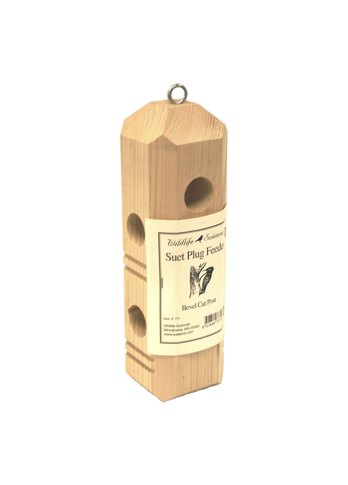 Pine Suet Plug Feeder - Bevel Cut image 0