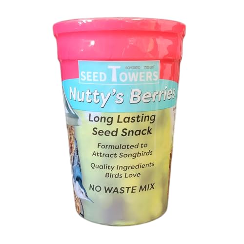 Wildlife Sciences Songbird Treats Seed Tower 2 Packs | Bundle of 2 | 1.5-2 lb Seed Log Towers for Wild Birds