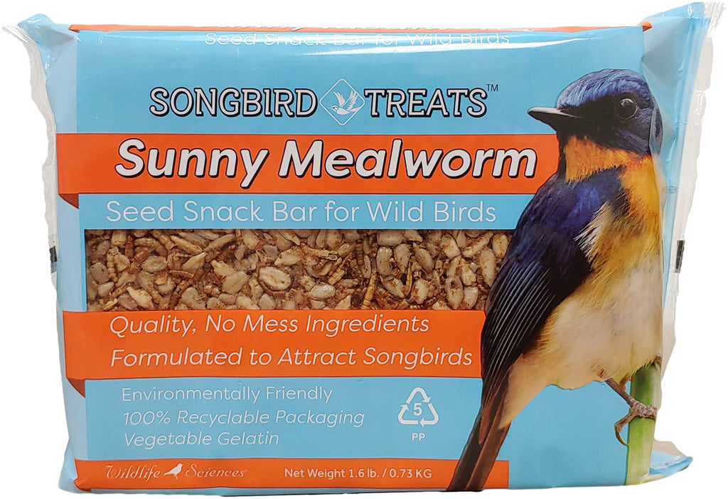 Songbird Treats Seed Bars | 8 Pack of 1.75-2 lb Bird Seed Cakes for Wild Birds