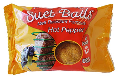 Suet Ball Feeder and Suet Ball Variety Combo Pack | Geo Pyramid Feeder with 16 Suet Balls